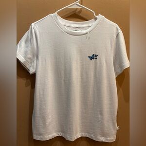 Vans white crewneck butterfly graphic on the chest and back Size Large NWT